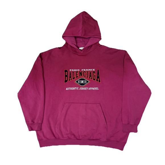 Balenciaga Other - Balenciaga Authentic Jersey Apparel Embroidered Hoodie